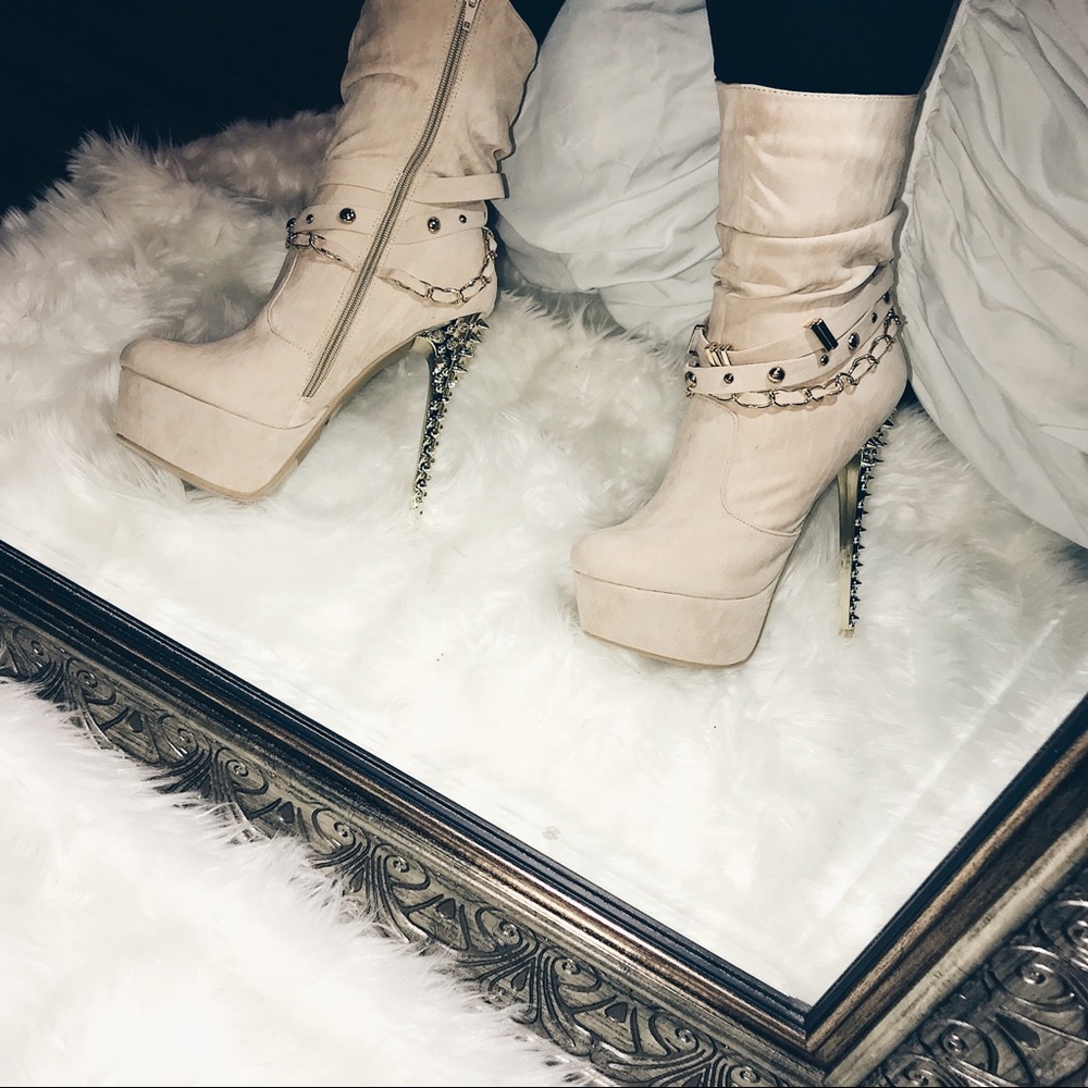 Gold Studded Booties - Picture 2 of 7